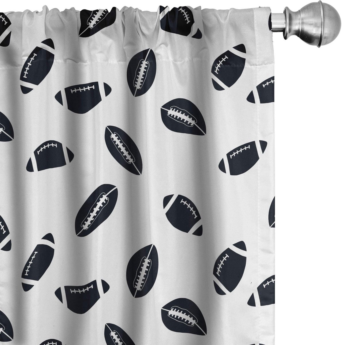 ABAKUHAUS Gordijnen – Amerikaans voetbal – 2x75x225 cm – Microvezel
