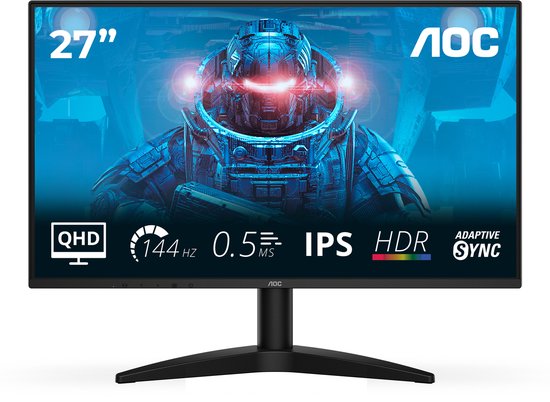 AOC Q27B36X 27″ QHD IPS Gaming Monitor 2560×1440 144Hz 0,5ms MPRT HDR10 AdaptiveSync