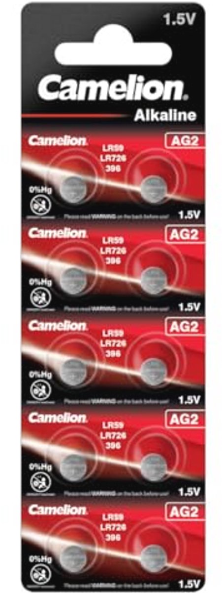 Knoopcellen AG2 1,5 V - Verpakking van 10 Stuks