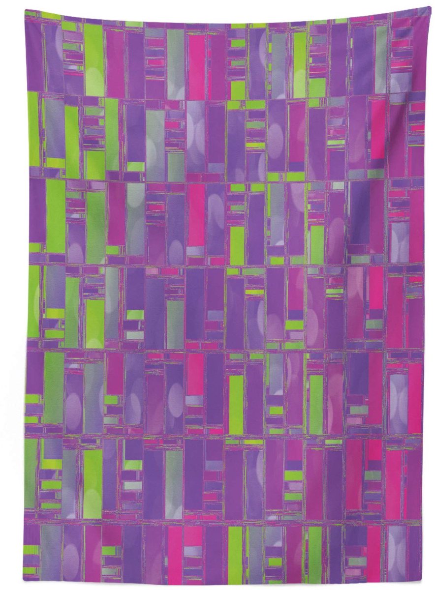 ABAKUHAUS Tafelkleed – Geometrisch bedrukt – 140 × 170 cm – Magenta Taupe