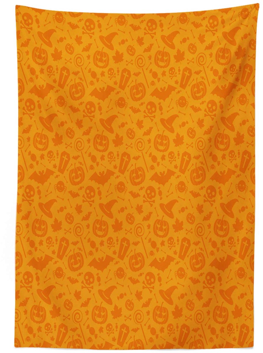 ABAKUHAUS Tafelkleed Oranje 140x200 – Satijnmix, Wasbaar, Binnen/Buiten
