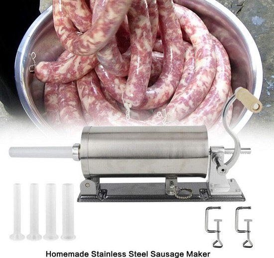 Handmatige worstvulmachine, 3L verticale worstmaker, 304