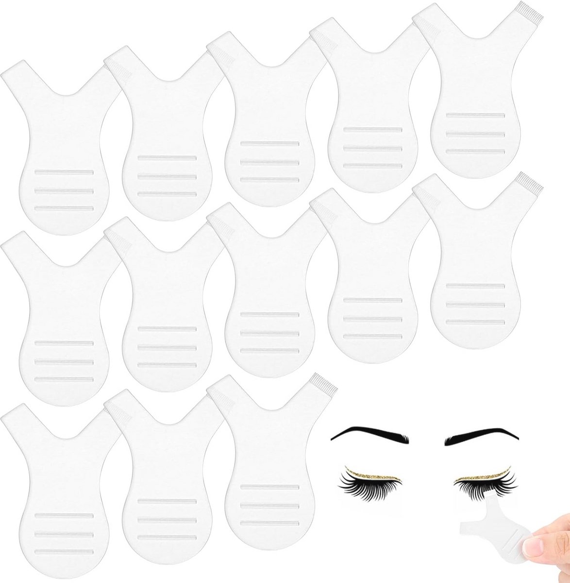 60 Stuks Y-Vormige Wimperlifting Gereedschap voor Perfecte Wimpers