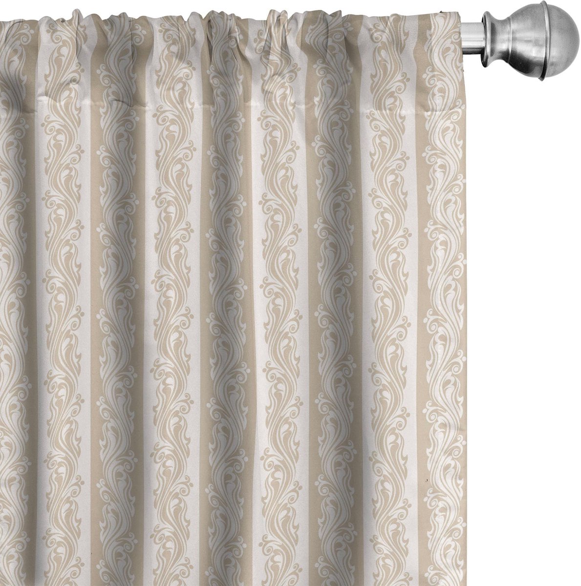 ABAKUHAUS Voorhangen – 2x75x245 cm – Microvezel, halfverduisterend, 6,5 cm Stangentasche Sahnetan