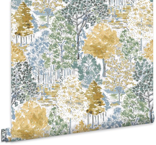 Laura Ashley - Papier peint non tissé - Jaune Bernwood