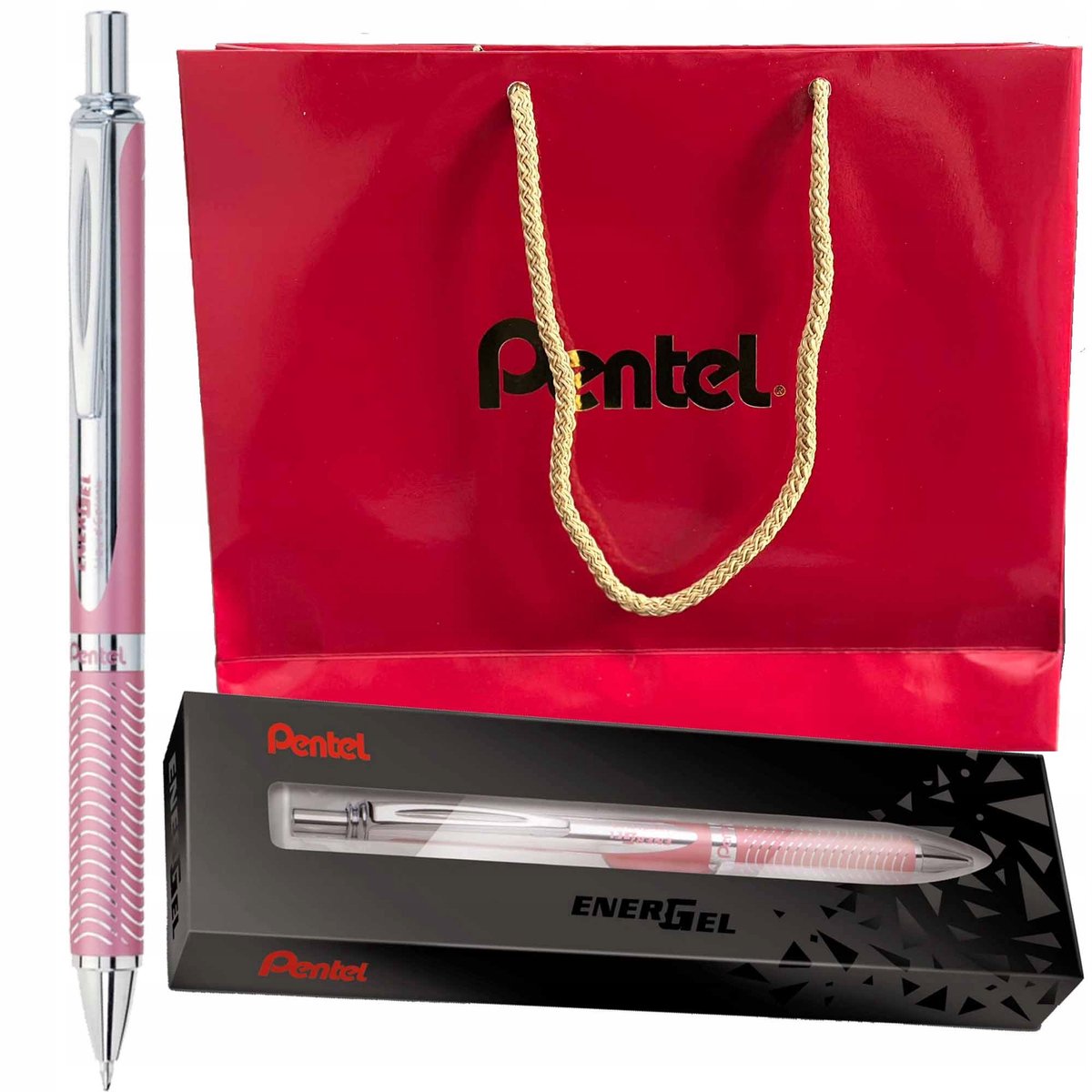 Pentel EnerGel Roze Balpen met Etui - Stijlvol Schrijven