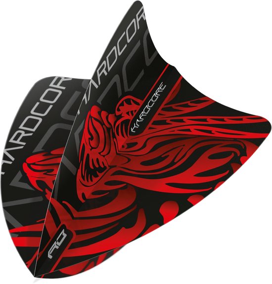 Red Dragon Jonny Clayton Hardcore Dragon Freestyle Red - Dart Flights van Merkloos — afbeelding 3