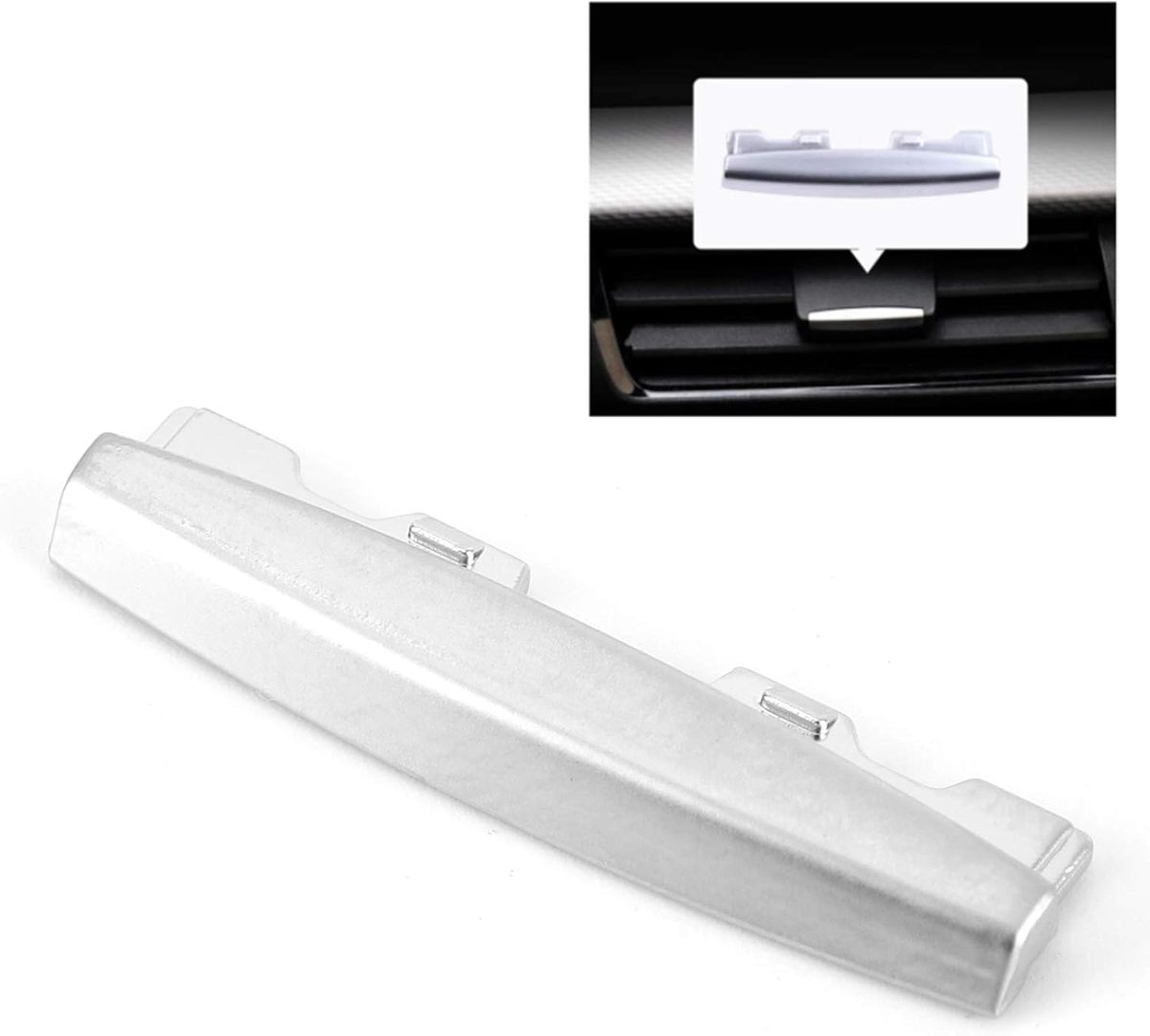 AC Vent Tab Clip - Chrome Plated - Lichtgewicht en Duurzaam - Geschikt voor X5 X6 F15 F16 2014-2018 - Eenvoudige Installatie - Stijlvolle Uiterlijk - Stofbestendig en Kleurvast