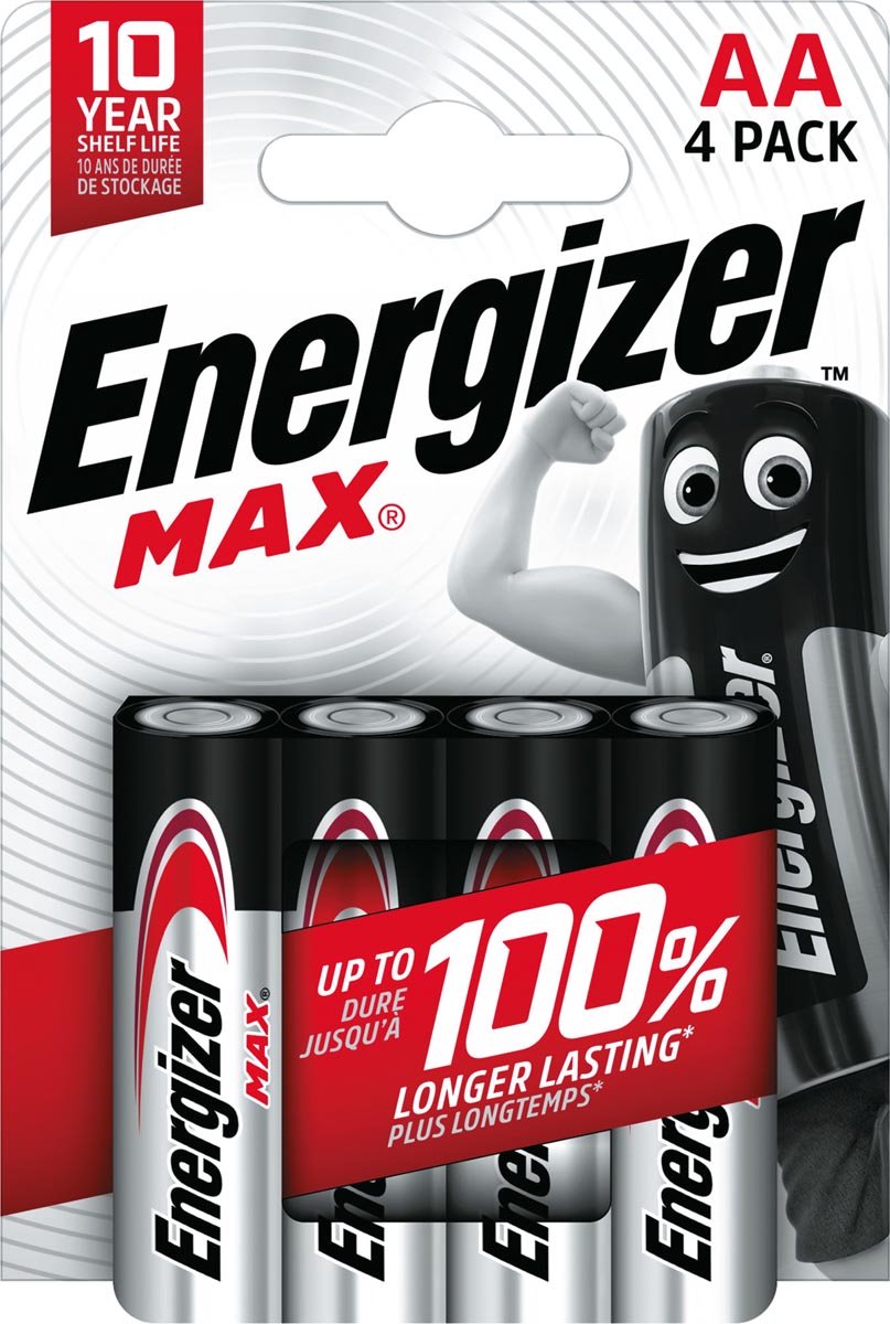 Energizer Max AA batterij (penlite) Alkaline 1.5 V 4 stuk(s)