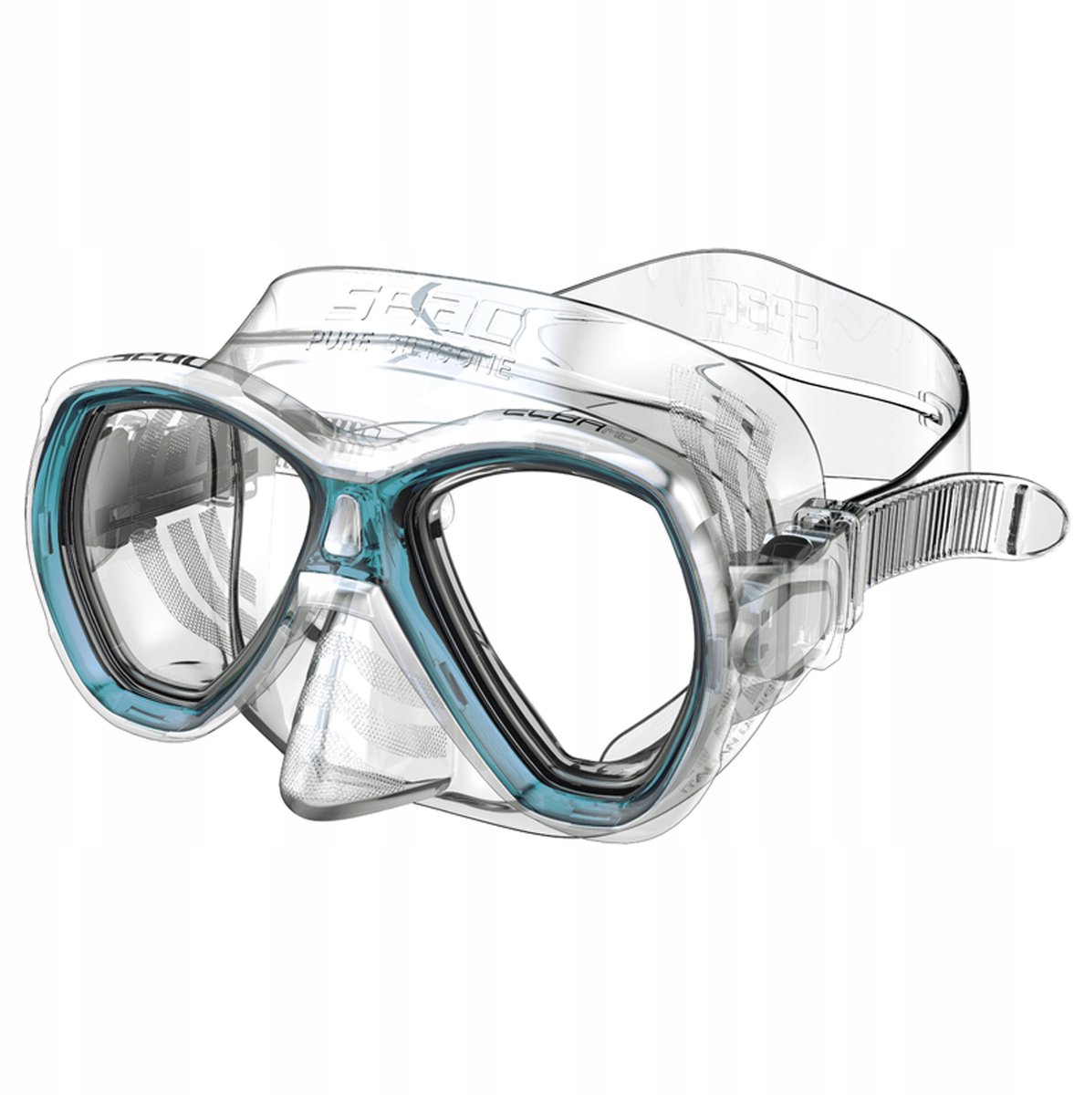 SEAC Elba MD Duikmasker Kinderen/Jongeren - Transparant Blauw