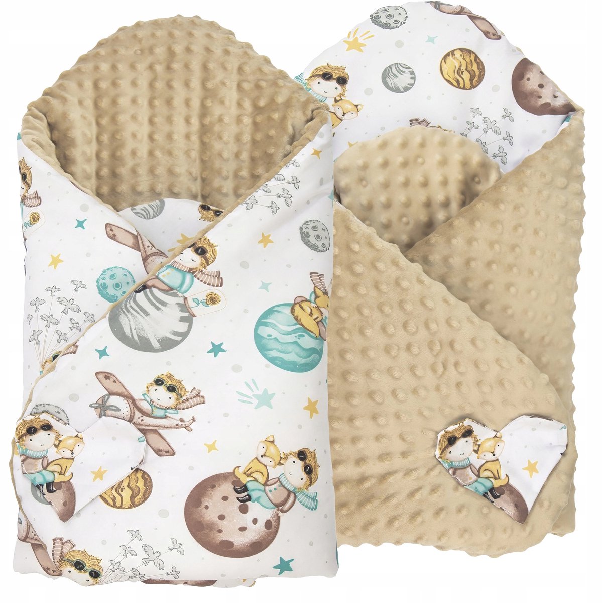 Babywikkeldoek Minky Katoen Kerstin - Zacht & Veilig