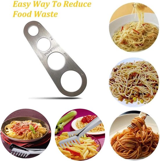 Spaghetti Ruler - Spaghetti Clip - RVS - Keukenmeter - Kleine Hulpmiddelen (2 Pack) — afbeelding 5