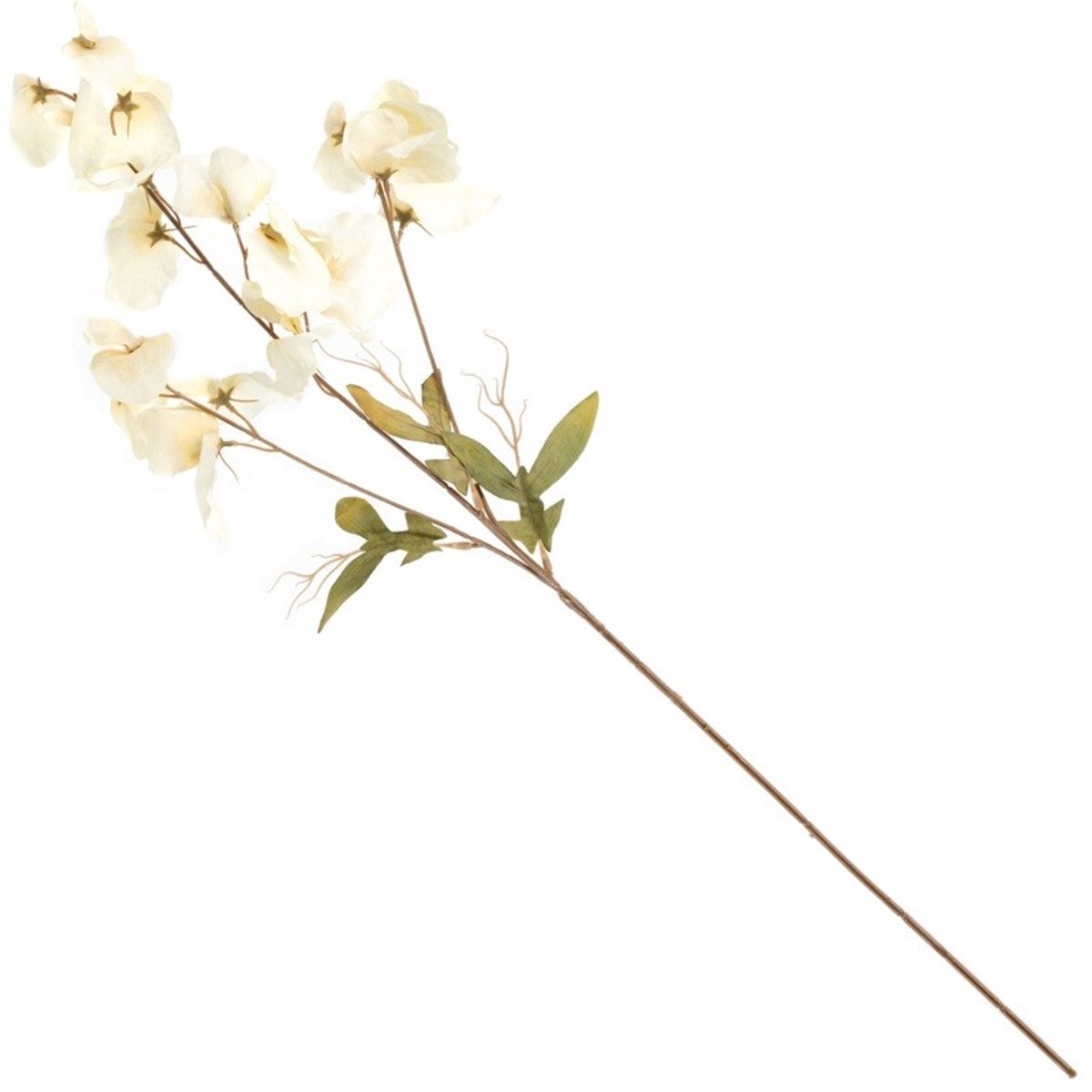 Kunstbloem erwtbloem 74cm beige
