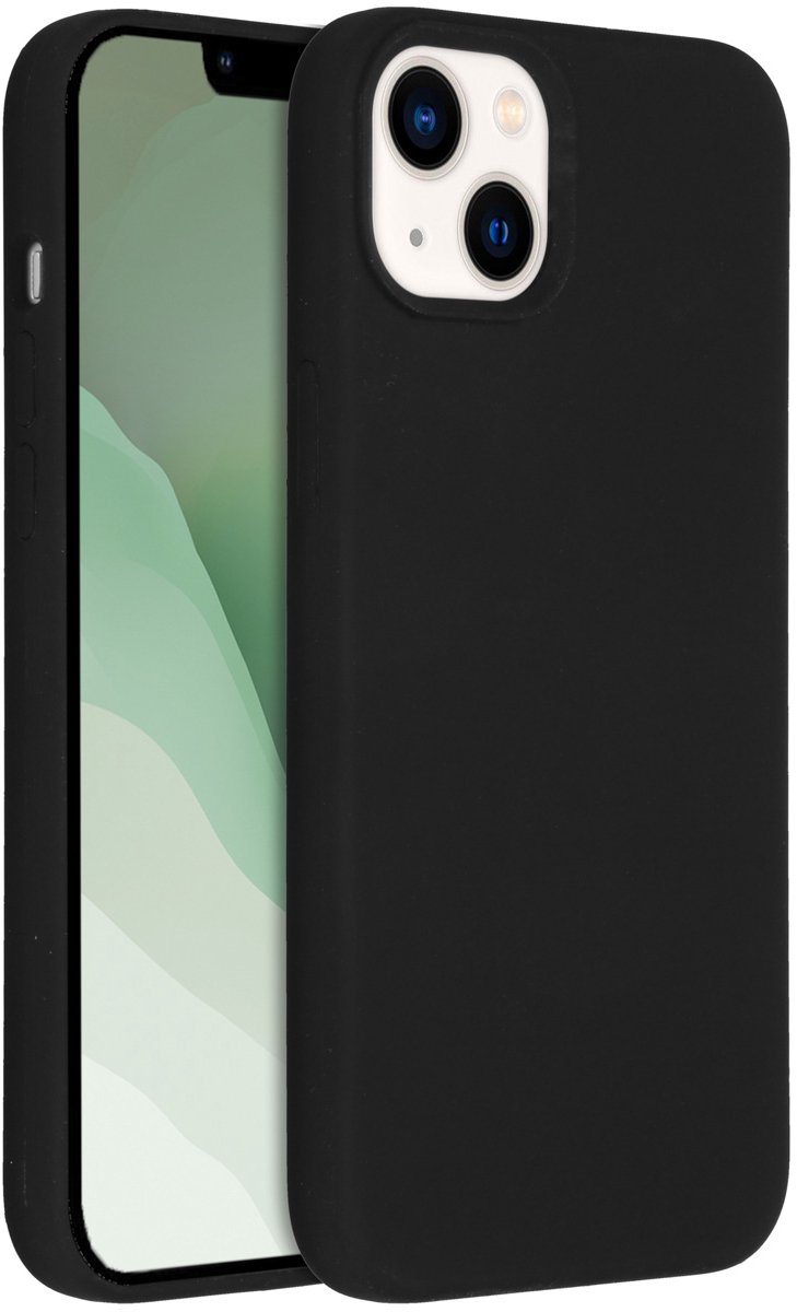 Accezz Hoesje - Geschikt voor Apple iPhone 14 Plus - Liquid Silicone Backcover - Zwart