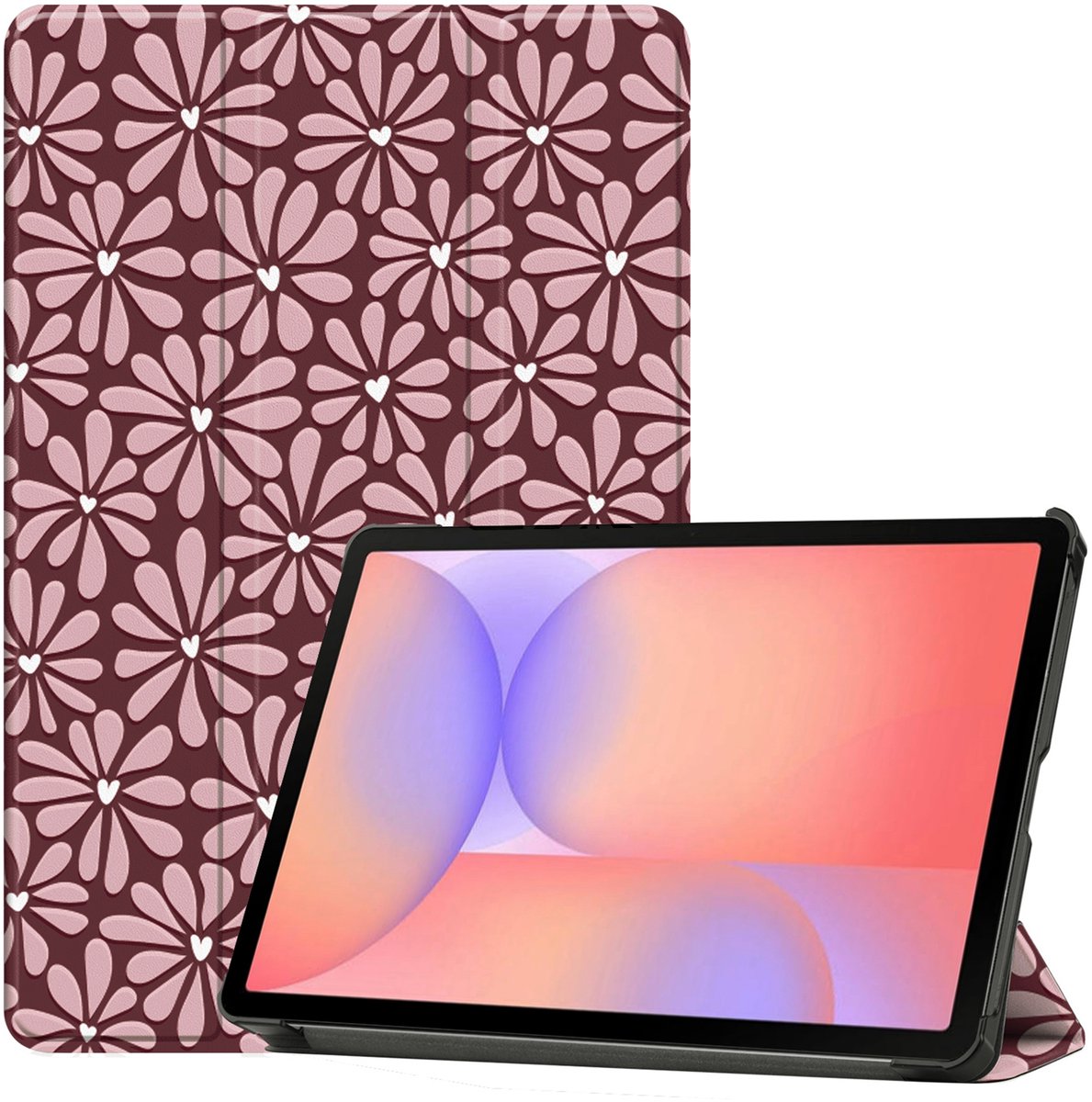 imoshion Tablet Hoes - Geschikt voor Samsung Galaxy Tab S10 FE / Galaxy Tab S9 11.0 inch FE / Galaxy Tab S9 11.0 inch / Galaxy Tab S10 Lite - Design Trifold Bookcase