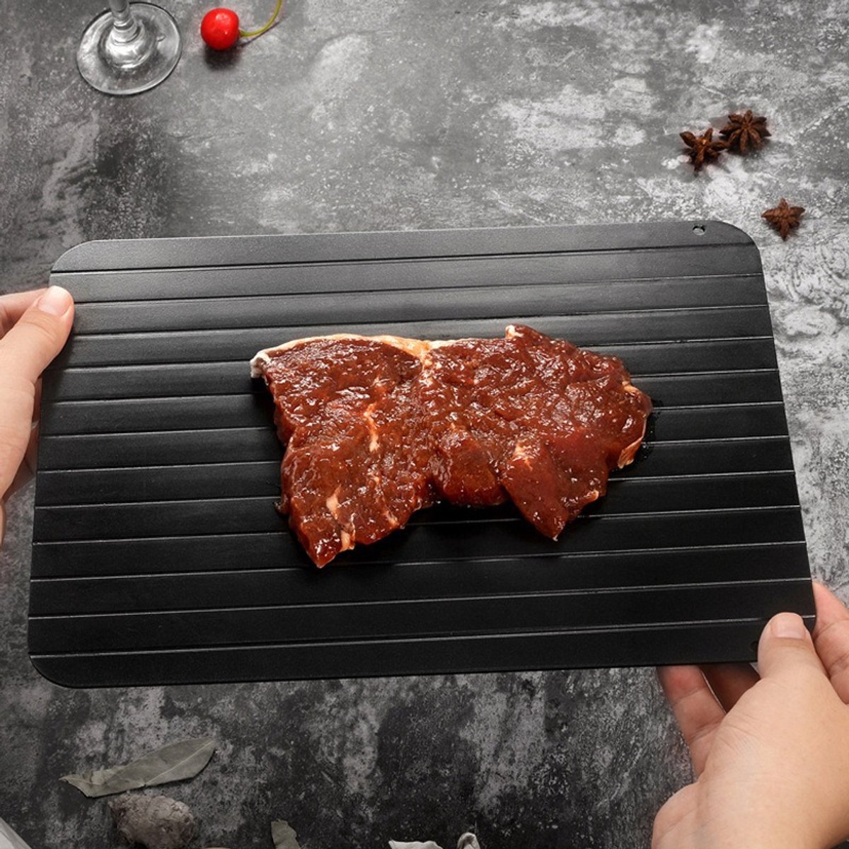 Ontdooischaal/bord voor bevroren vlees - Klein formaat 23*16,8 cm