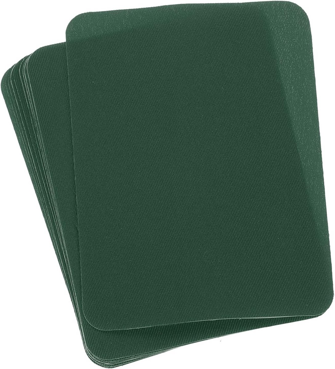 10x Donkergroene Strijkpatches voor Kledingreparatie en Decoratie - Wasbaar Stof Strijklappen