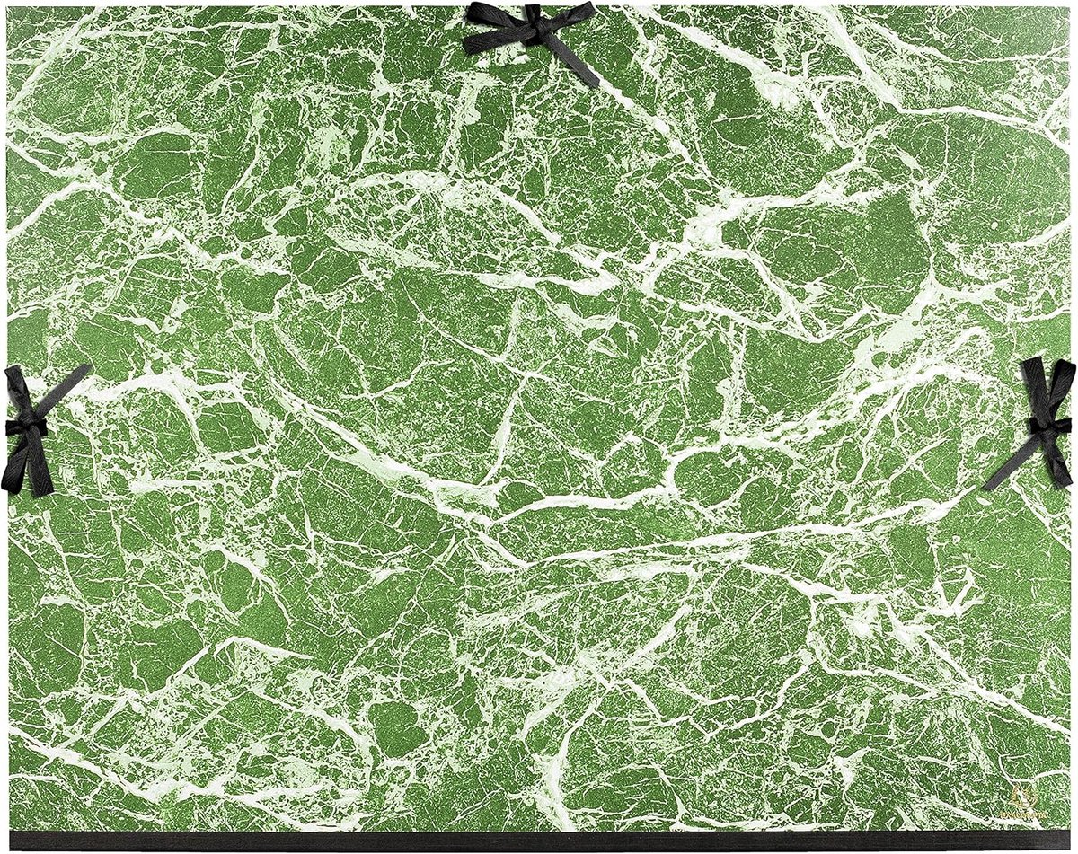 Tekenkarton met Marmerdesign en Decoratieve Linten 61x76 cm