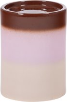 WOOOD Ollo Bijzettafel Ø 35 CM - Keramiek - Roze/Bruin - 44x35x35