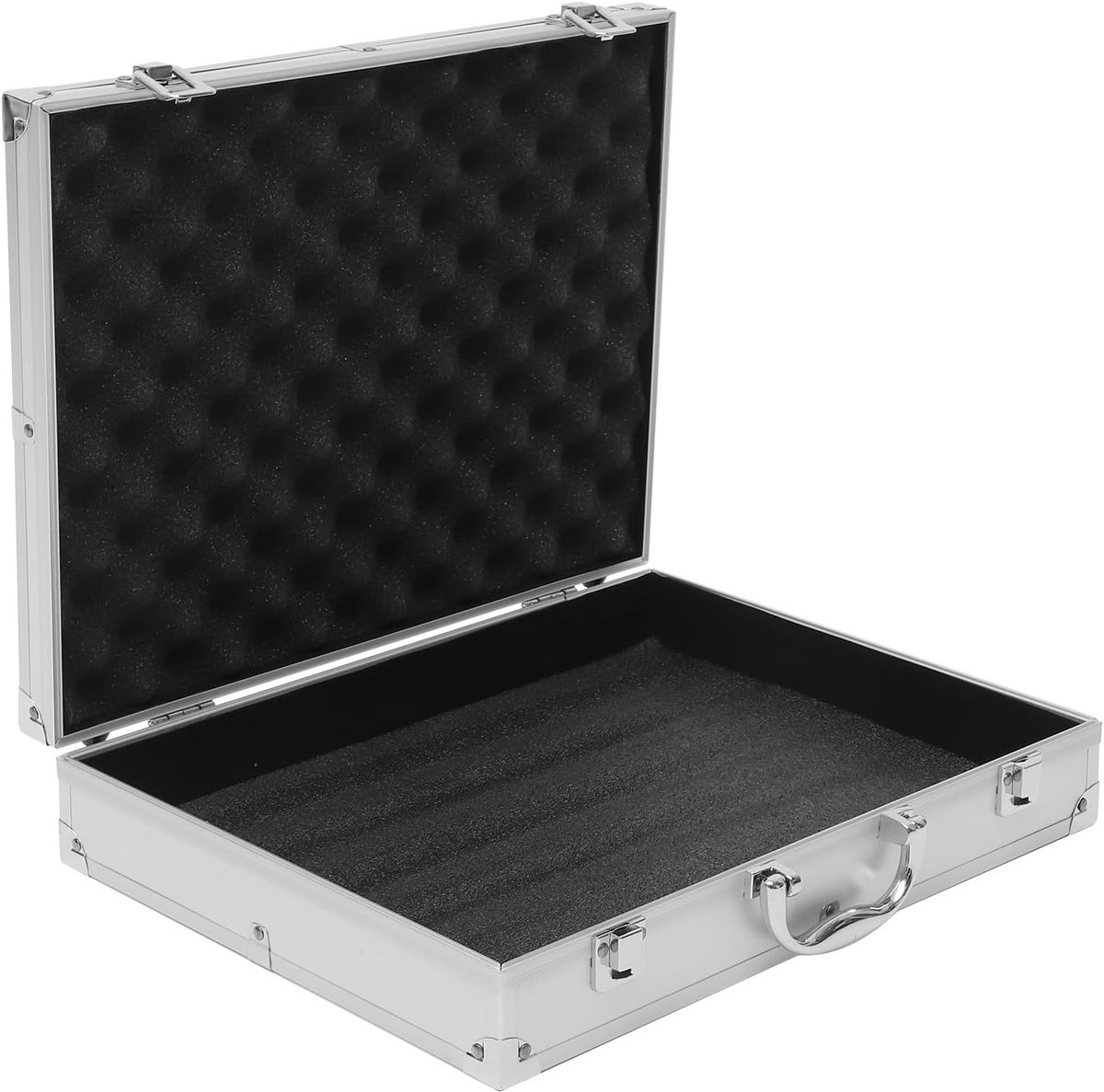 11 inch aluminium aktetas met slot - harde laptop koffer