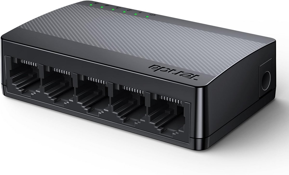 Tenda SG105 Niet-gestuurde 5-poorts Gigabit Netwerkswitch - 10/100/1000 Mbps, zwart