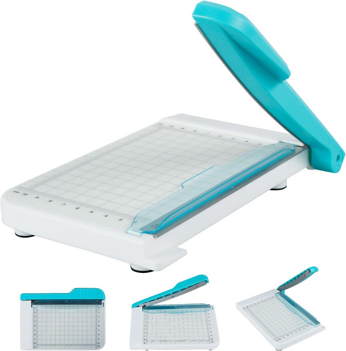 Papiersnijder 6 inch met veiligheidswacht - Draagbare papiertrimmer voor papier, coupon en fotokarton