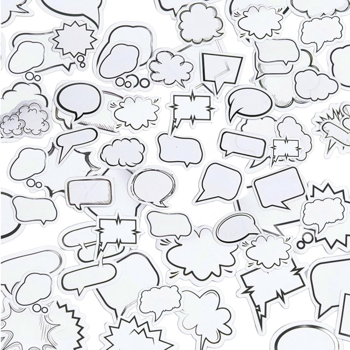 EGoods - Papieren stickers dialoogbox, zelfklevende naamstickers, spreekballon notitieset