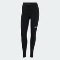Zwarte Adidas legging met drievoudige streep logo op de zijkant.