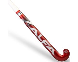 ALFA AX7 Hockey Stick | Kleur: Rood | Maten: 36.5” | Materiaal: 70% koolstofcomposiet | Geslacht: Unisex | Extra lage boog voor sleepbewegingen | Geoptimaliseerd lichtgewicht ontwerp | Duurzame stick met hoge prestaties