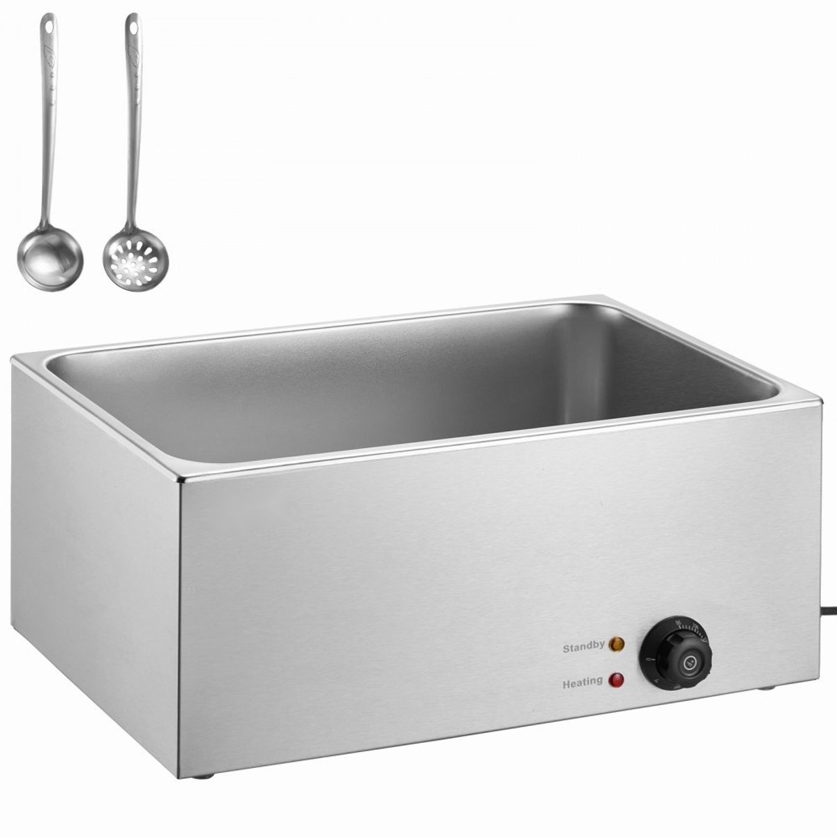 Bain-marie Voedselverwarmer - Elektrische Buffetverwarmer - Inhoud 18 Liter - Vermogen 1200 W - RVS - Commercieel Tafelmodel - Voor Catering & Restaurants