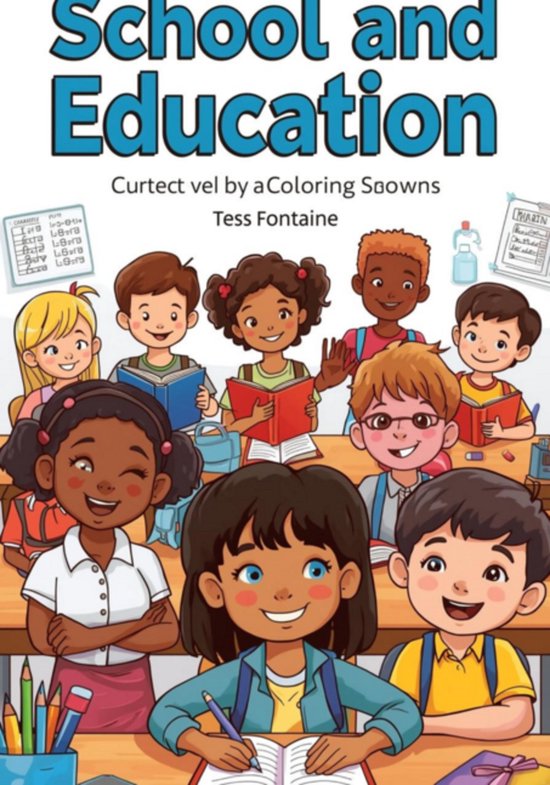 School Fun: A Learning Coloring Book - cover