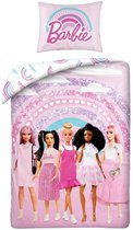 Barbie Housse de couette Arc-en-ciel polyester - 140 x 200 cm 70 x 90 cm