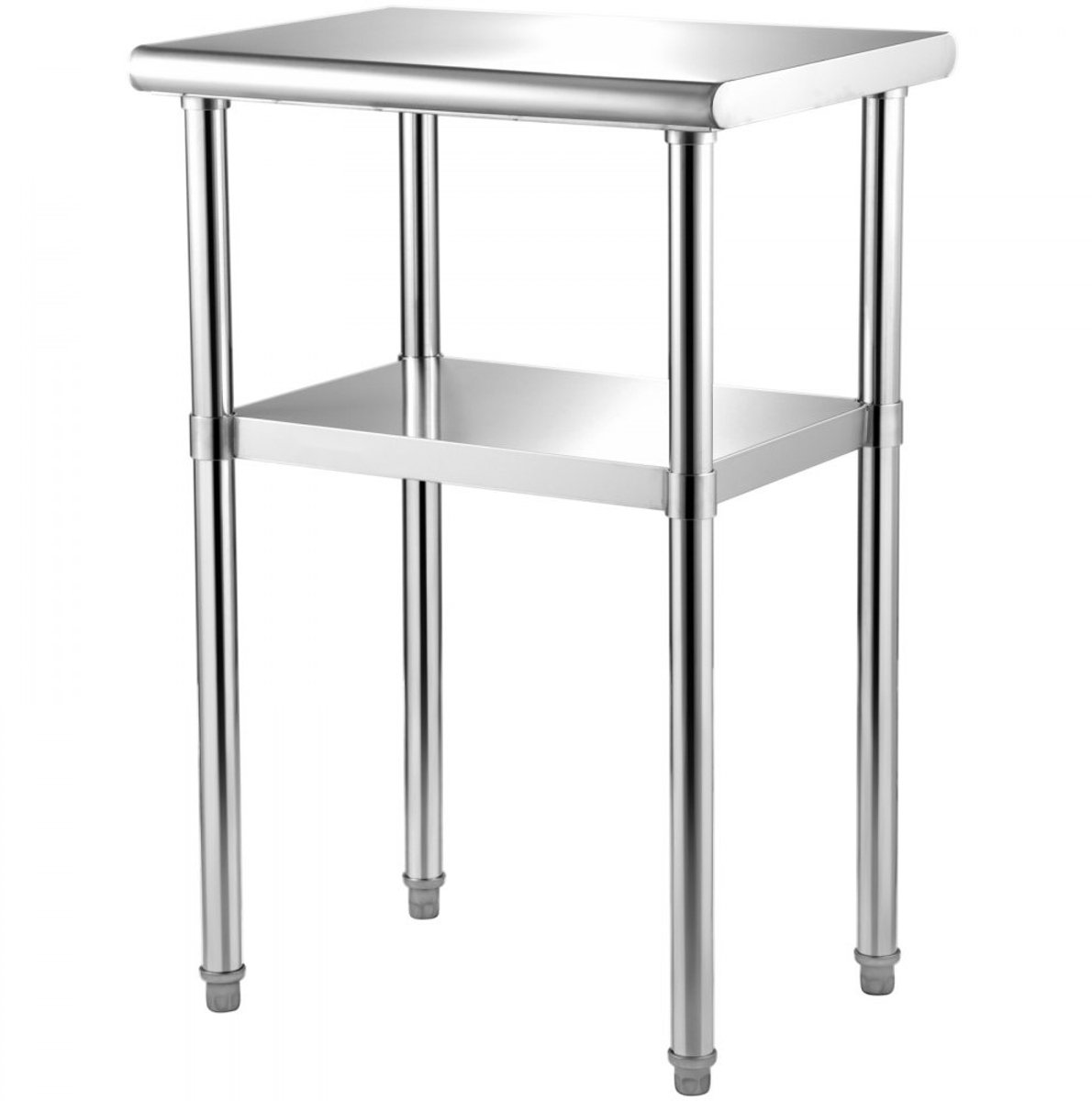 Roestvrijstalen Werktafel - Gastro Voorbereidingstafel - Afmeting 61 x 45,7 x 91,4 cm - 2 Niveaus - Draagvermogen 181,4 kg + 91 kg