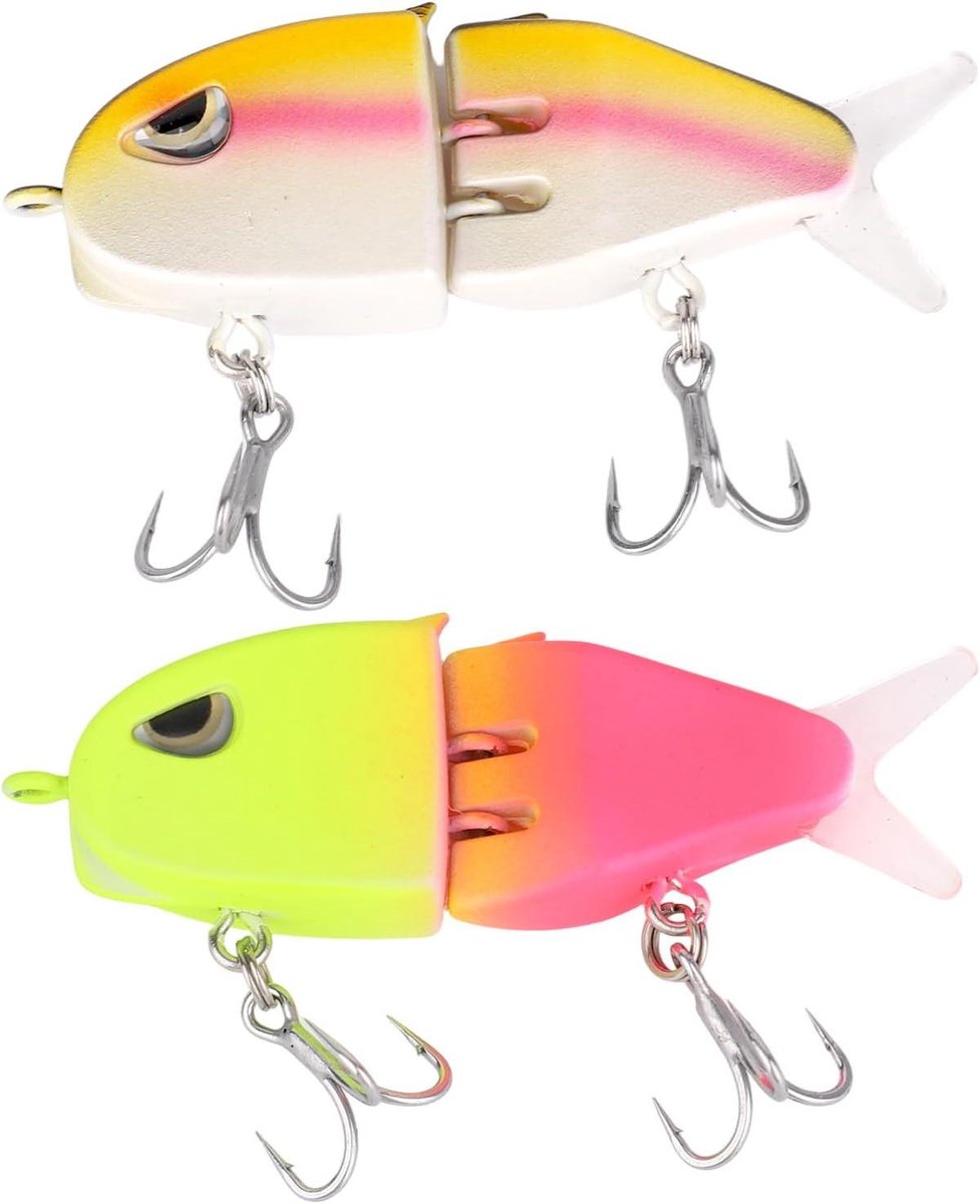 Allecta - Realistische Glide Swim Bait Set van 2 stuks voor Baars Roofvogelvissen