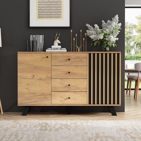 houten design dressoir Houten dressoir met ronde hoeken | Bodio Matala