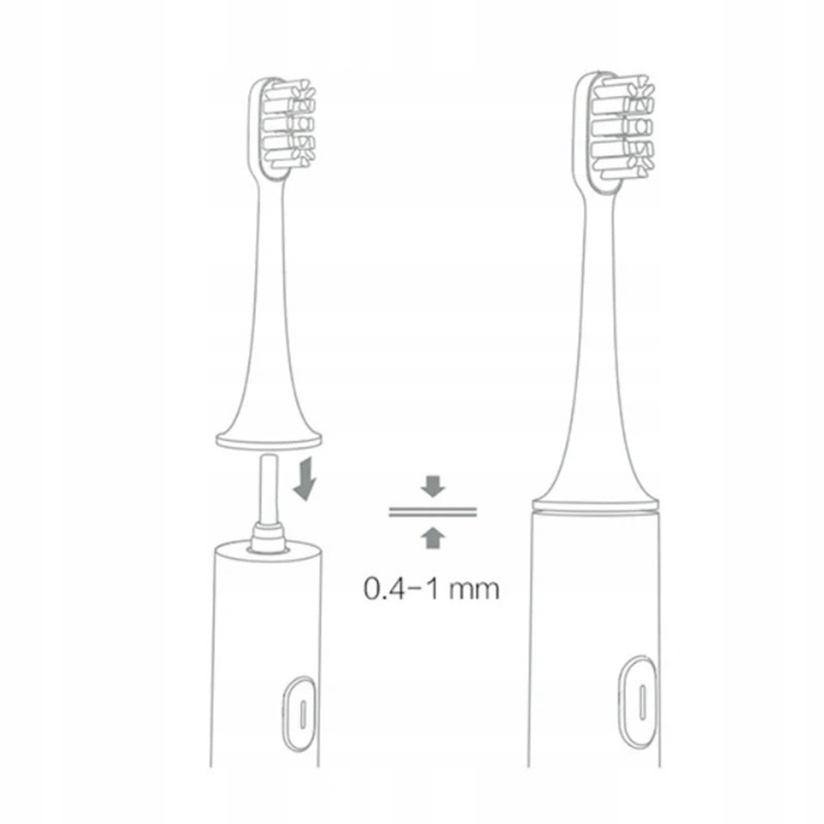 5x Witte Opzetborstels voor Xiaomi Mijia T100 - 3D Design