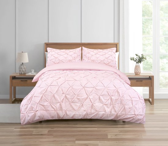 Beau Maison Housse de couette Augustine Rose 240x200/220 cm + 2 taies
