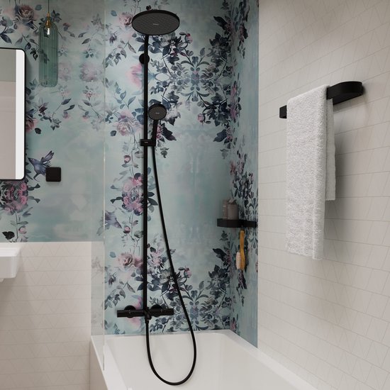 Radius Inbouw badkranenset | Zwart Eéngreeps mengkraan met handdouche 1 stand CIZ55-00003 Radius Inbouw badkranenset | Zwart Eéngreeps mengkraan met handdouche 1 stand CIZ55-00003