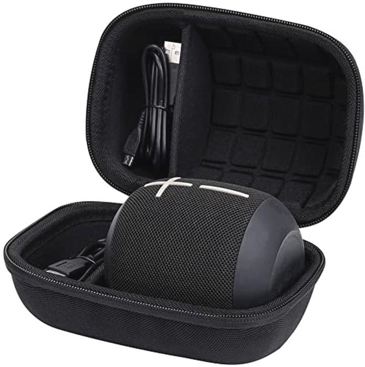 Draagbare Beschermhoes voor Draadloze Bluetooth Speakers - Waterdicht en Schokbestendig (Zwart)