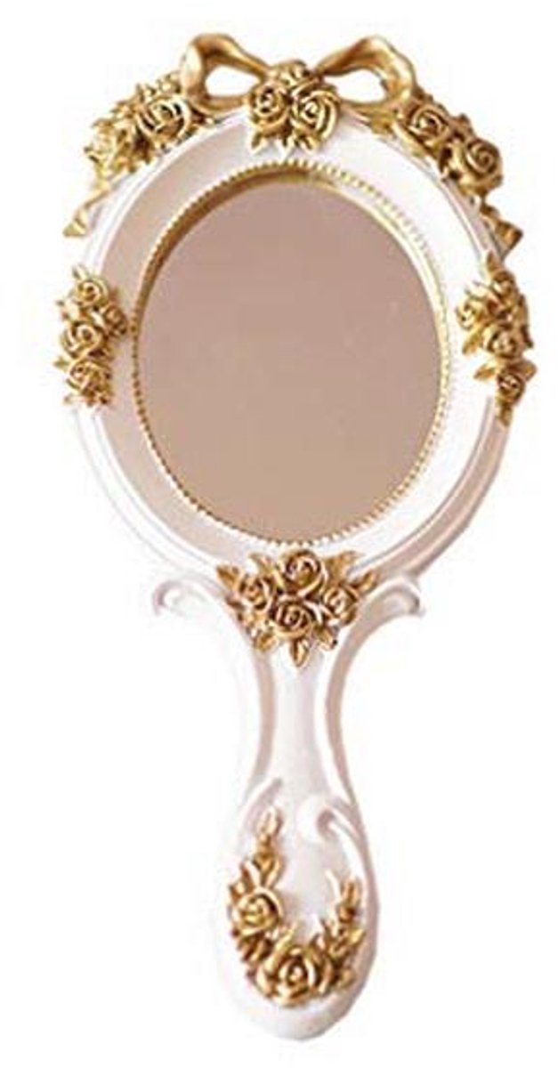 Vintage handspiegel voor make-up en decoratie - compact en elegant