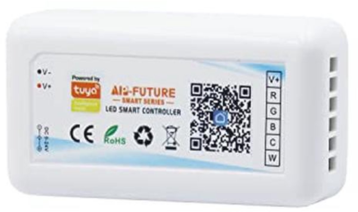 Smart RGBCW LED Strip Controller 6-pins met Dimming Functie - Compatible met DC12V-24V