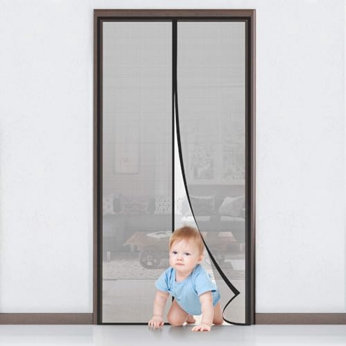 MYCARBON Fly Curtain Door with Magnet Insect Door for Balcony Door 140 x 240 cm - Adhesive without Drilling, Suitable for Keller Door, Living Room, Sliding Door, Patio Door