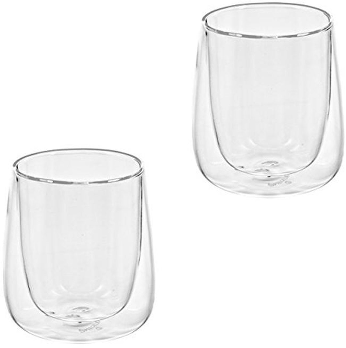 Dubbelwandige glazen set van 2 - 200 ml, Cremona stijl
