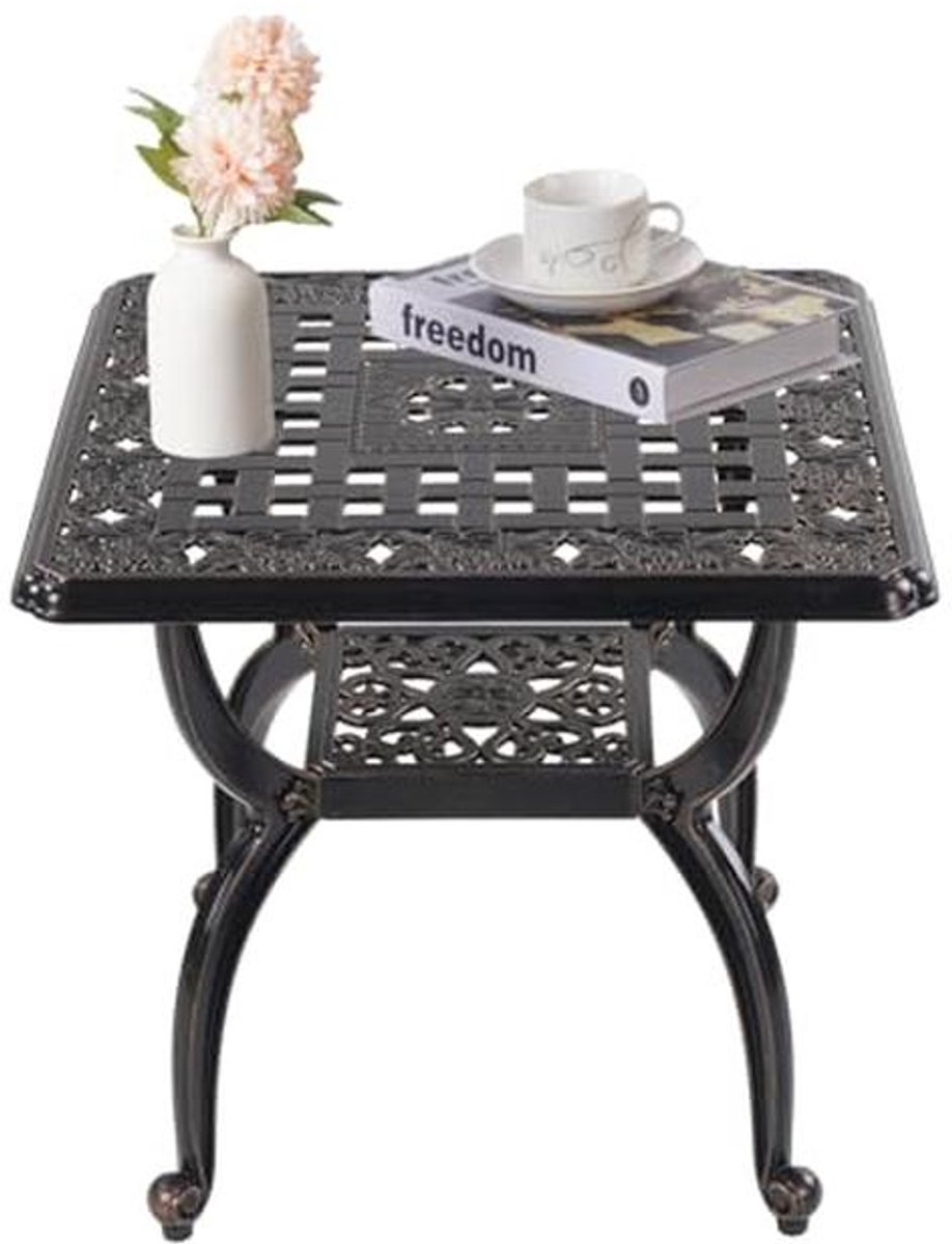 Stijlvolle gegoten aluminium bijzettafel voor buiten - Terras, Tuin, Balkon
