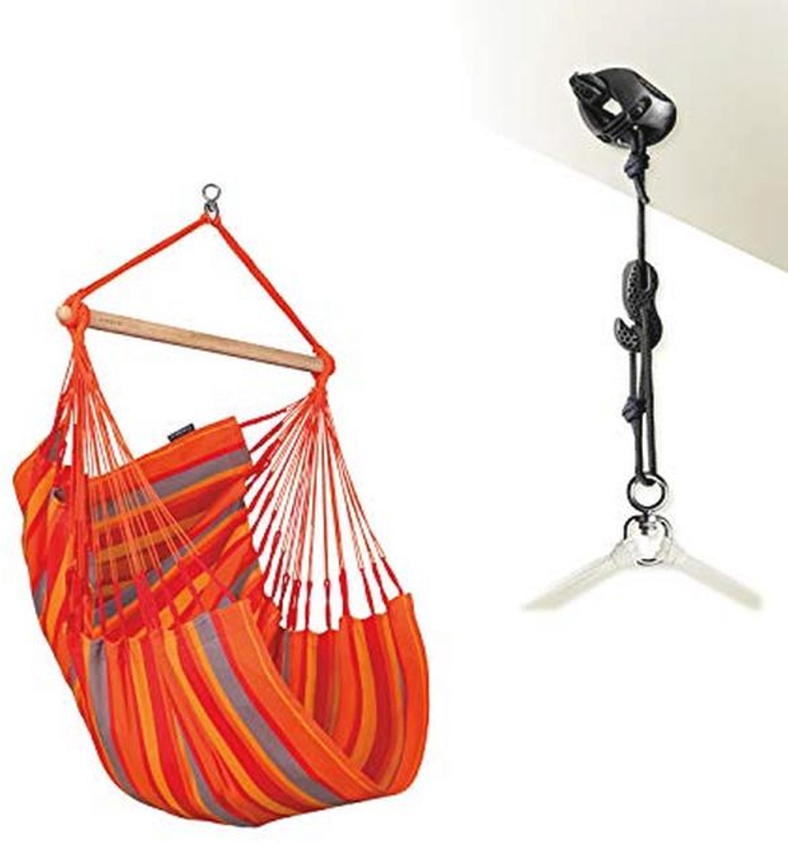 Waterdichte Hangstoel met Bamboehout en 360 Graden Draaifunctie - Comfortabel en Ruim