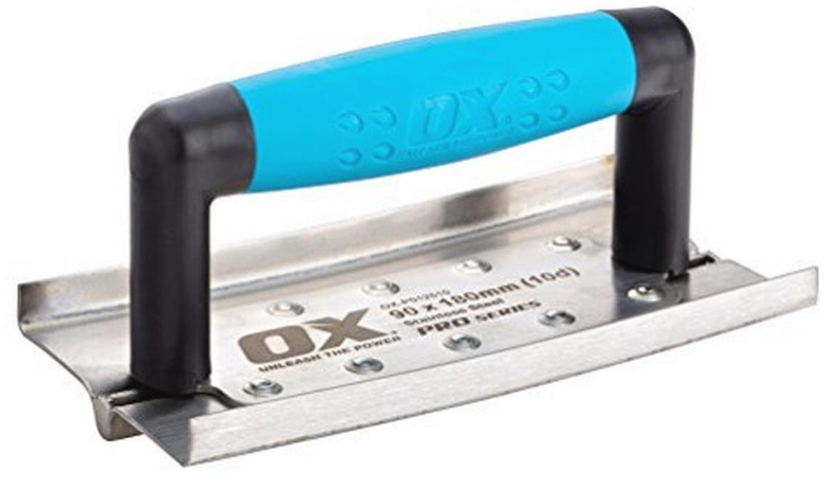 Beton Edger Troffel - 90 x 180 mm - Roestvrij staal, Multi Grip Handgereedschap voor Metselwerk