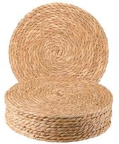 Set de sets de table boho ronds de 10 - tapis de table en rotin tissés à la main pour table à manger