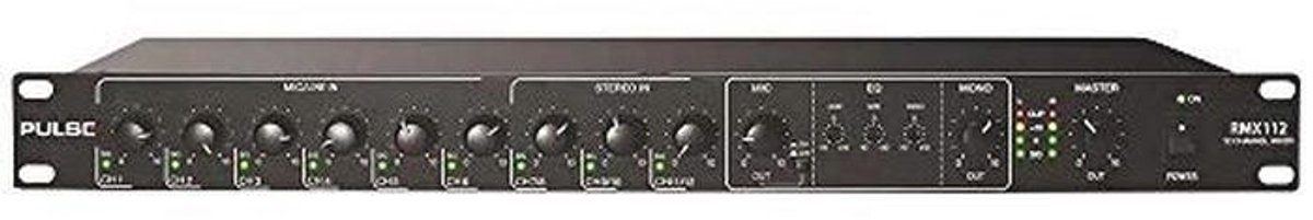 12-kanaals Audio Mixer met Prioriteit - 19 inch Rackmontage