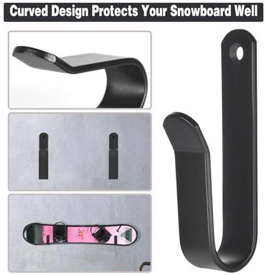 Snowboard ophangen met Demon Wall Board Hangers zwart