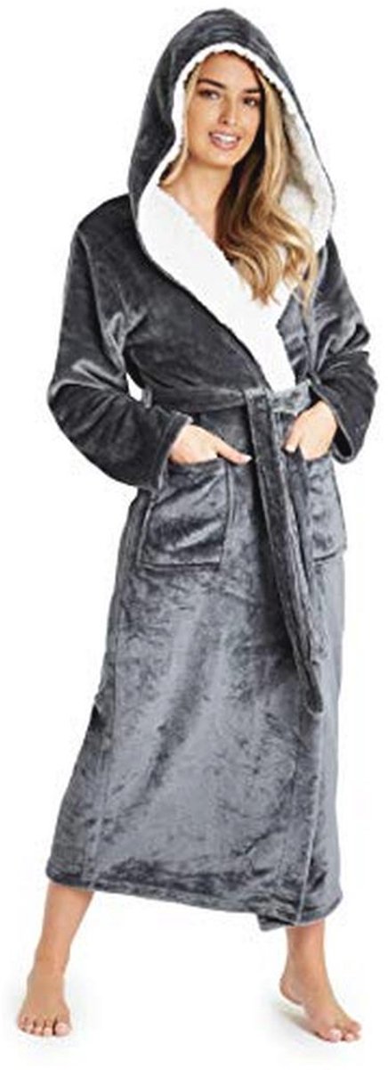 Zachte Pluche Damesbadjas voor Thuis en Loungewear